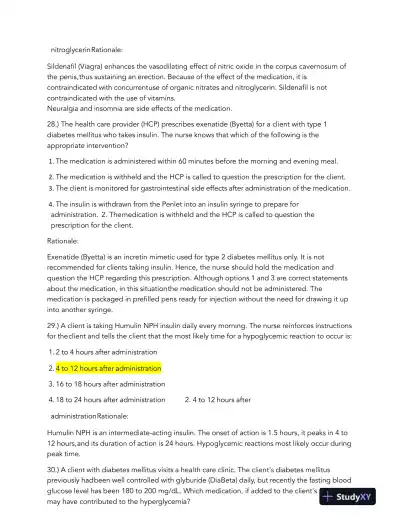 HESI Pharmacology Comprehensive Real Exam With Answers (245 Solved Questions) - Page 13 preview image