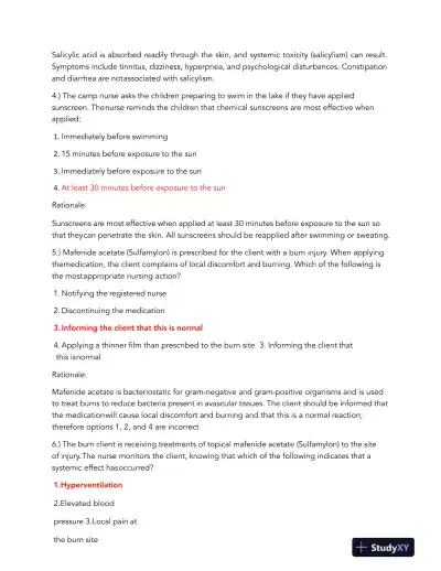 HESI Pharmacology Comprehensive Real Exam With Answers (245 Solved Questions) - Page 4 preview image