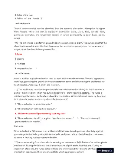 HESI Pharmacology Comprehensive Real Exam With Answers (245 Solved Questions) - Page 6 preview image