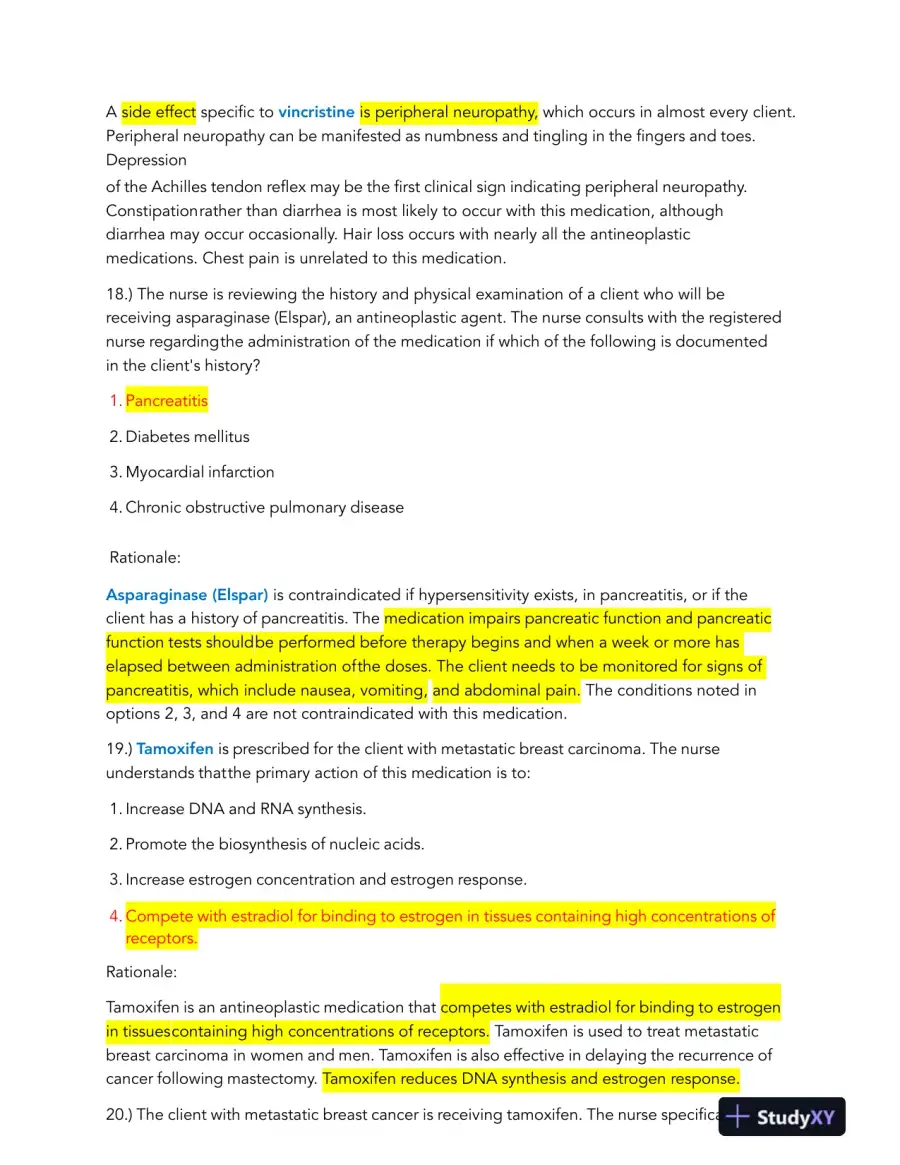HESI Pharmacology Comprehensive Real Exam With Answers (245 Solved Questions), page 9