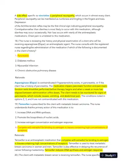 HESI Pharmacology Comprehensive Real Exam With Answers (245 Solved Questions) - Page 9 preview image