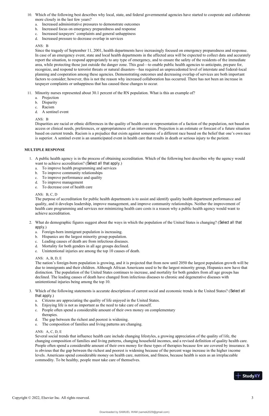 Test Bank for Foundations for Population Health in Community/Public Health Nursing, 6th Edition (Chapters 1-32), page 12
