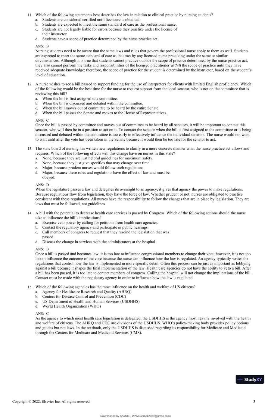 Test Bank for Foundations for Population Health in Community/Public Health Nursing, 6th Edition (Chapters 1-32), page 16