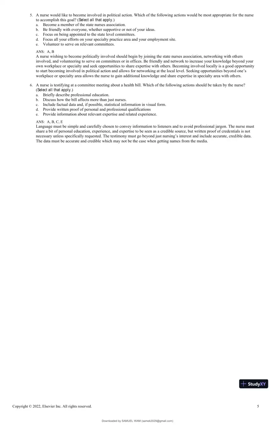 Test Bank for Foundations for Population Health in Community/Public Health Nursing, 6th Edition (Chapters 1-32), page 18