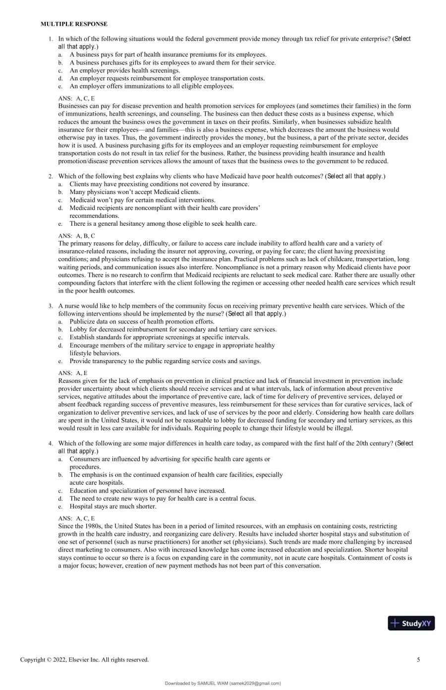 Test Bank for Foundations for Population Health in Community/Public Health Nursing, 6th Edition (Chapters 1-32), page 23