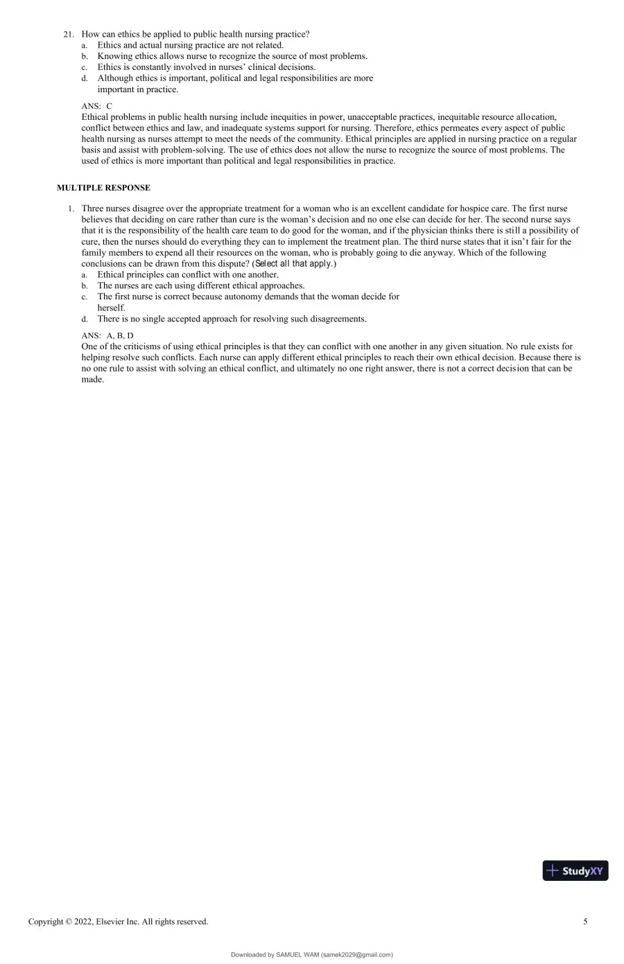 Test Bank for Foundations for Population Health in Community/Public Health Nursing, 6th Edition (Chapters 1-32), page 28