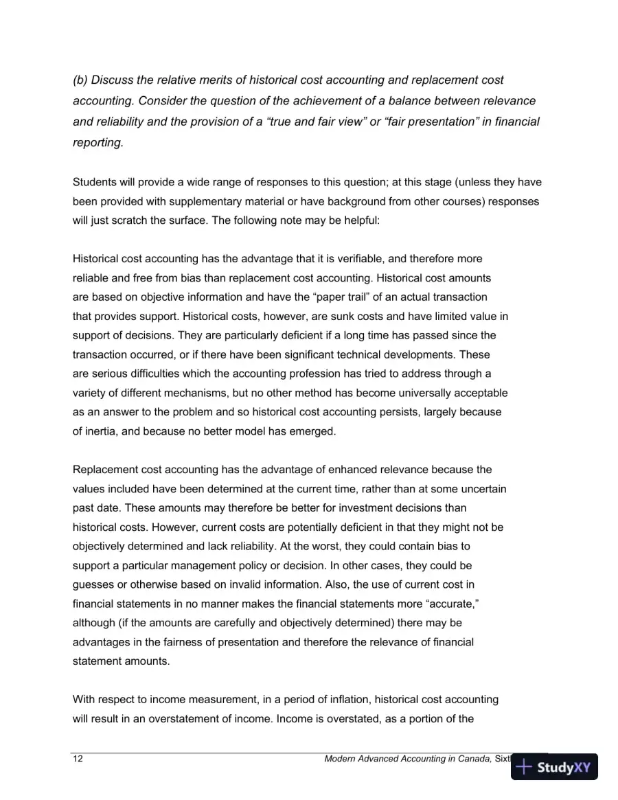 Modern Advanced Accounting in Canada, Sixth Canadian Edition Solution Manual, page 13
