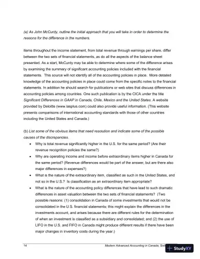 Modern Advanced Accounting in Canada, Sixth Canadian Edition Solution Manual - Page 15 preview image