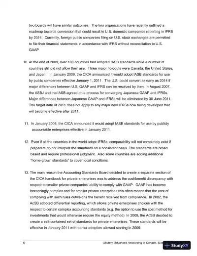 Modern Advanced Accounting in Canada, Sixth Canadian Edition Solution Manual - Page 7 preview image