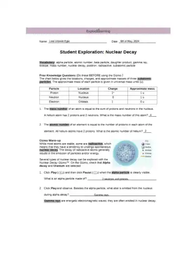 NuclearDecaySE - Page 1 preview image