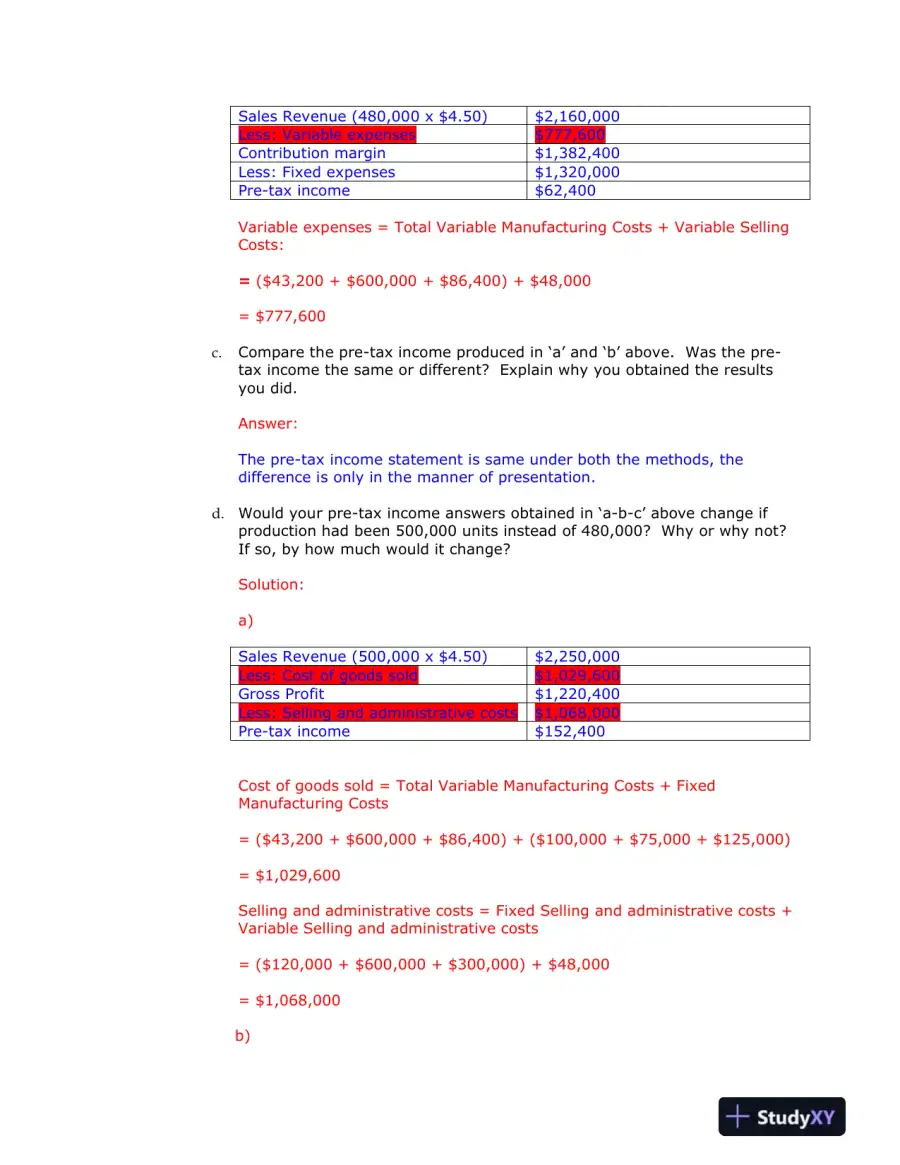Cost-Volume-Profit (CVP) Analysis and Managerial Decision Making: A Case Study of Trace Company, page 3