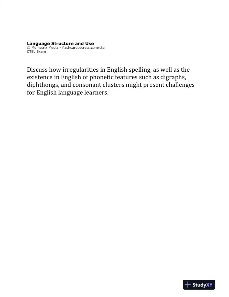 CTEL Exam Flashcard Study System: CTEL Test Practice Questions and Review (2020), page 7