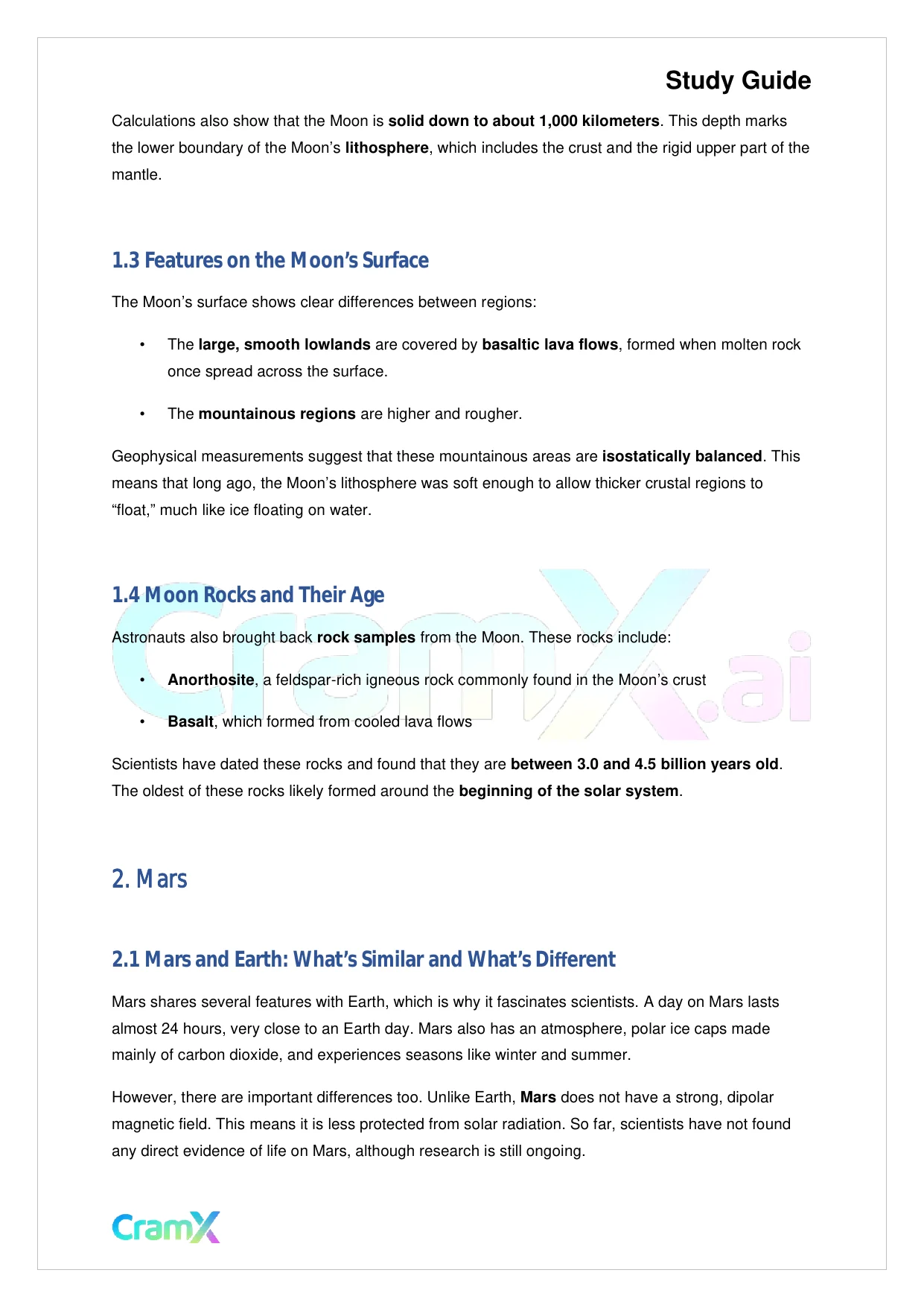Geology - Our Solar System - Page 2 preview image