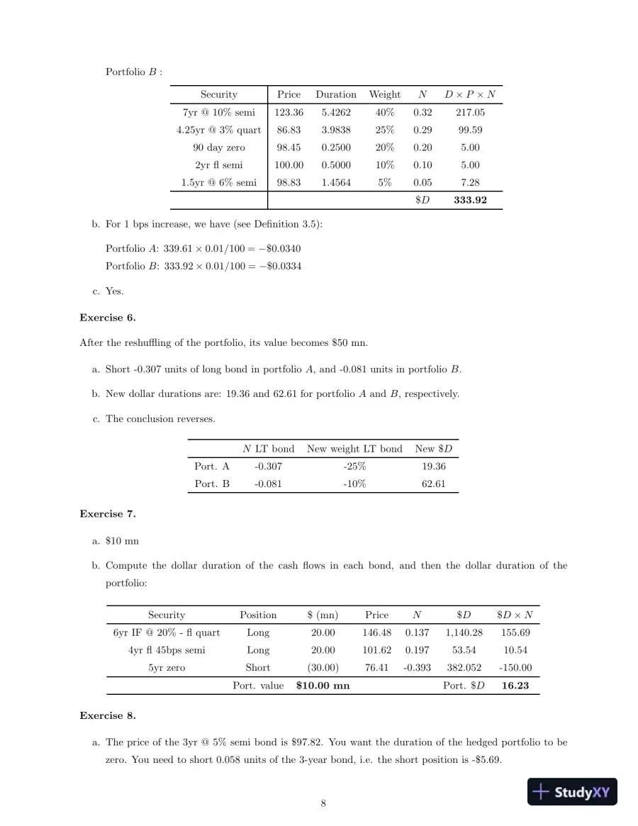 Fixed Income Securities: Valuation, Risk, And Risk Management, 1st Edition Solution Manual, page 10