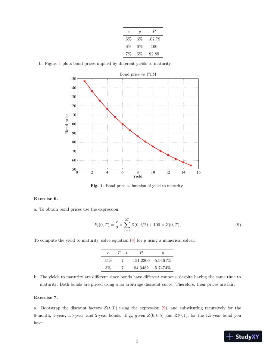 Fixed Income Securities: Valuation, Risk, And Risk Management, 1st Edition Solution Manual, page 5