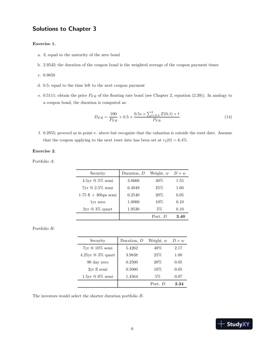 Fixed Income Securities: Valuation, Risk, And Risk Management, 1st Edition Solution Manual, page 8