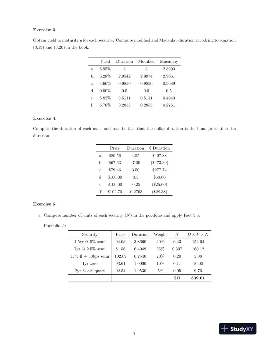 Fixed Income Securities: Valuation, Risk, And Risk Management, 1st Edition Solution Manual, page 9