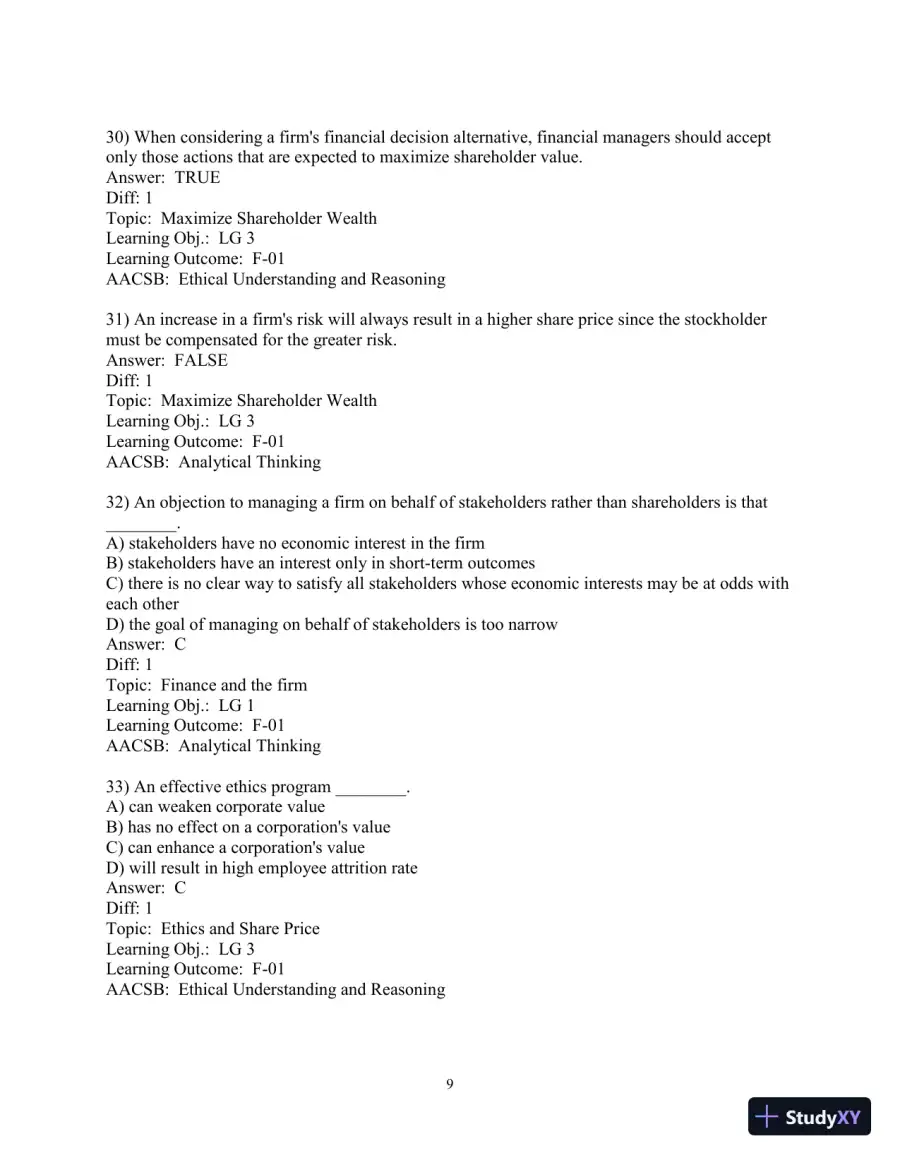 Test Bank for Principles of Managerial Finance, 8th Edition, page 11