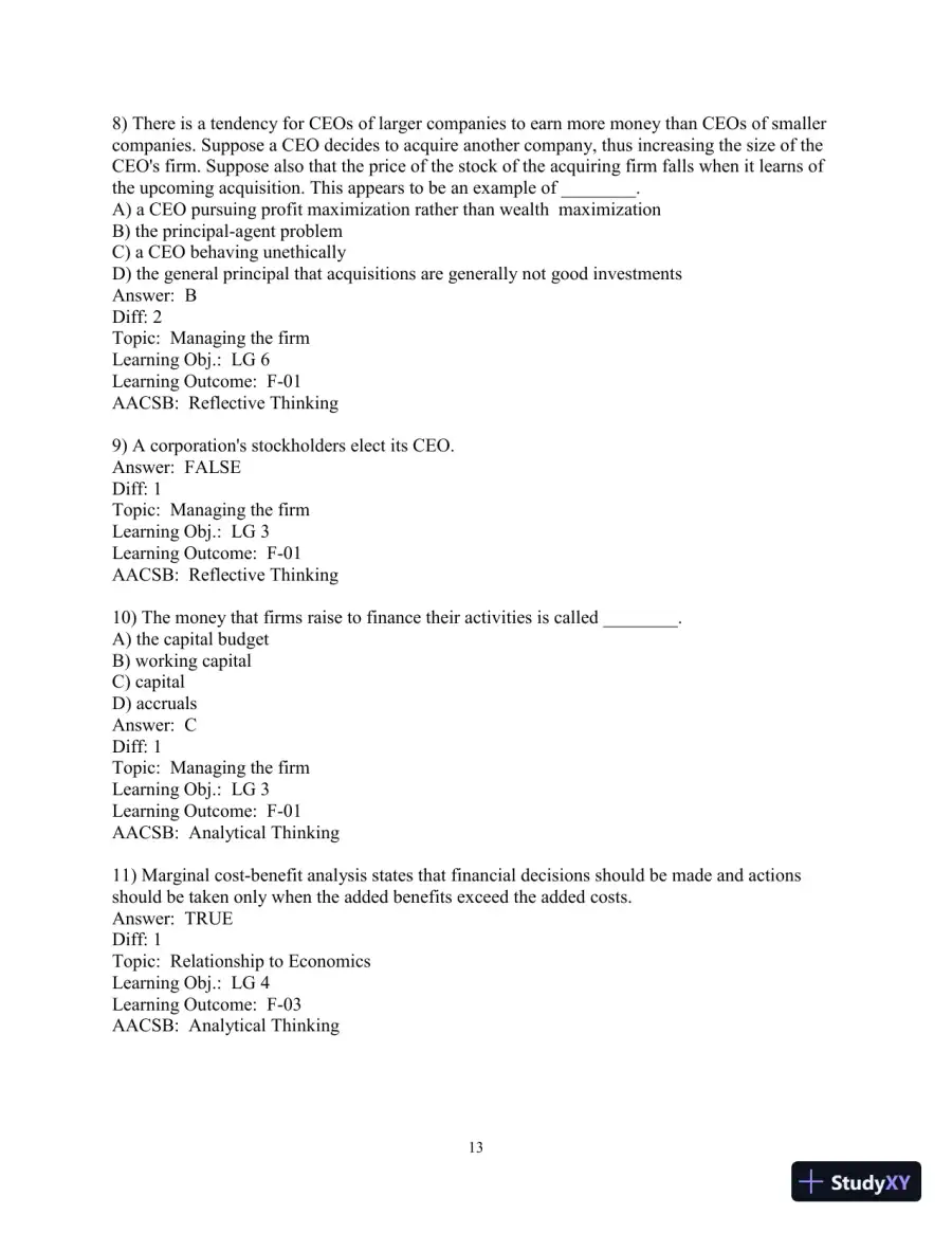 Test Bank for Principles of Managerial Finance, 8th Edition, page 15