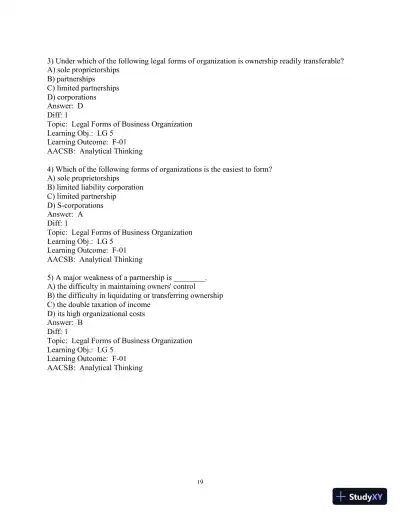 Test Bank for Principles of Managerial Finance, 8th Edition - Page 21 preview image