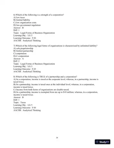 Test Bank for Principles of Managerial Finance, 8th Edition - Page 22 preview image