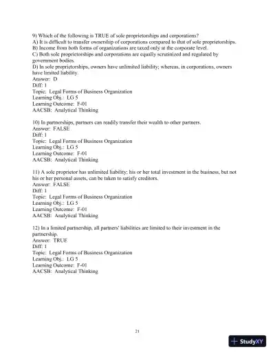 Test Bank for Principles of Managerial Finance, 8th Edition - Page 23 preview image