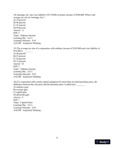 Test Bank for Principles of Managerial Finance, 8th Edition - Page 30 preview image