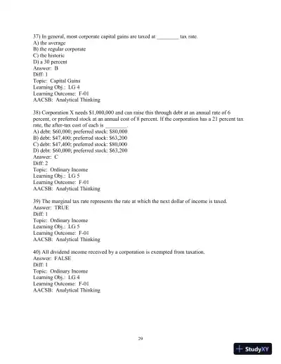 Test Bank for Principles of Managerial Finance, 8th Edition - Page 31 preview image
