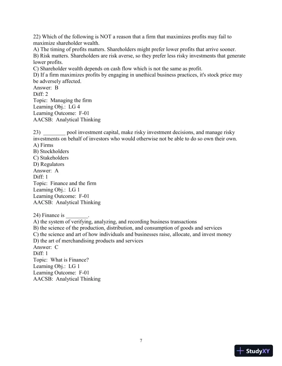 Test Bank for Principles of Managerial Finance, 8th Edition, page 9