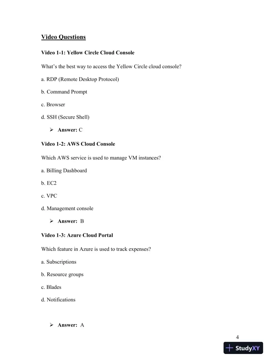 Solution Manual for CompTIA Cloud+ Guide to Cloud Computing: Networking, 1st Edition, page 5