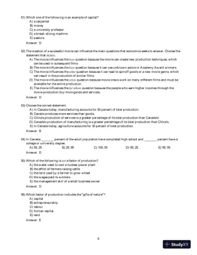 Test Bank for Macroeconomics: Canada in the Global Environment, 10th Edition - Page 10 preview image
