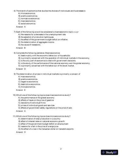 Test Bank for Macroeconomics: Canada in the Global Environment, 10th Edition - Page 3 preview image