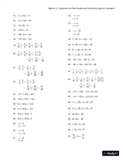 Solution Manual for Algebra for College Students, 8th Edition - Page 10 preview image