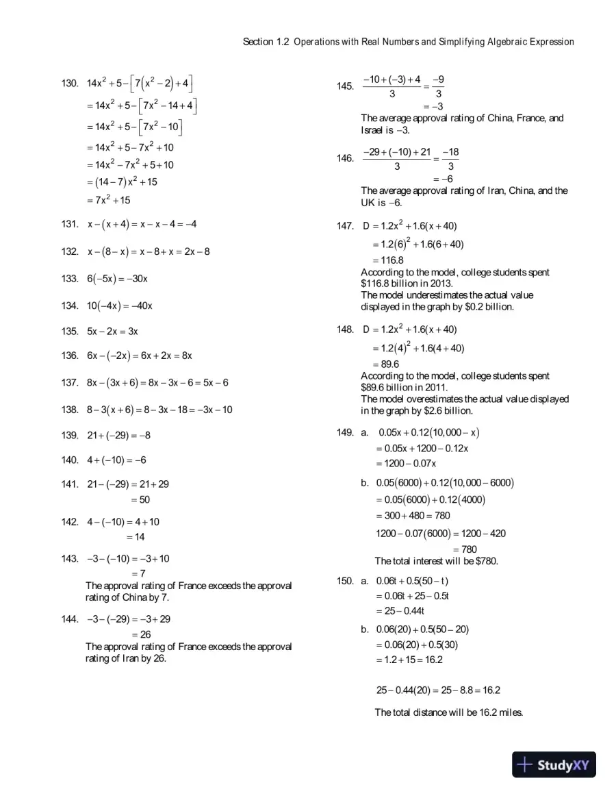 Solution Manual for Algebra for College Students, 8th Edition, page 14