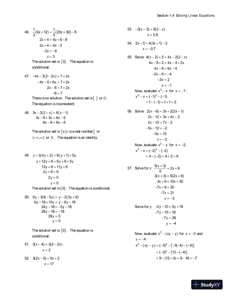 Solution Manual for Algebra for College Students, 8th Edition, page 30