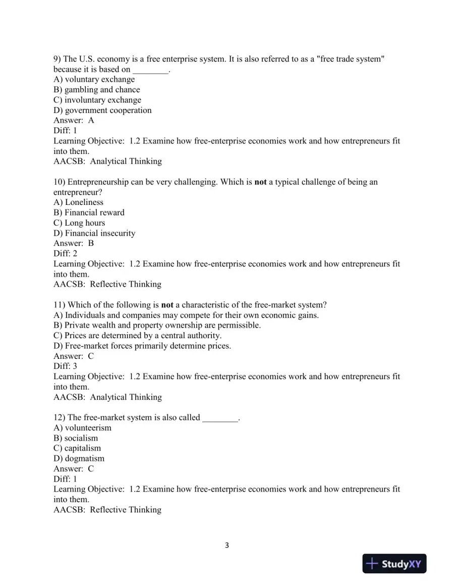 Test Bank for Entrepreneurship: Starting and Operating A Small Business, 5th Edition, page 5