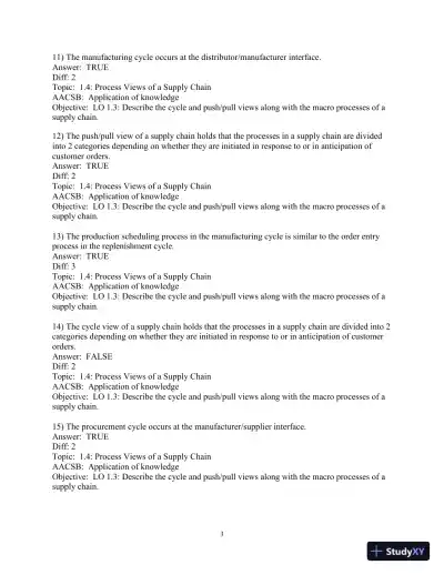Test Bank for Supply Chain Management: Strategy, Planning, and Operation, 7th Edition - Page 5 preview image