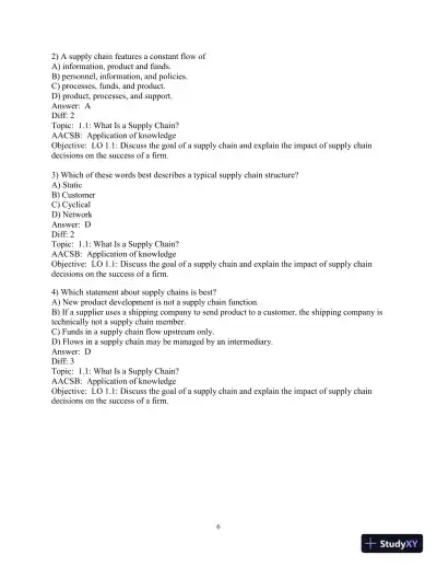 Test Bank for Supply Chain Management: Strategy, Planning, and Operation, 7th Edition - Page 8 preview image