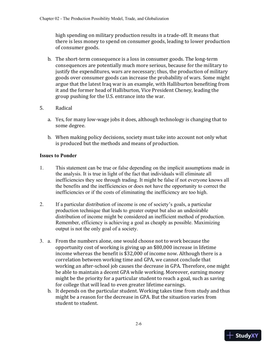 Economics, 9th Edition Solution Manual, page 15