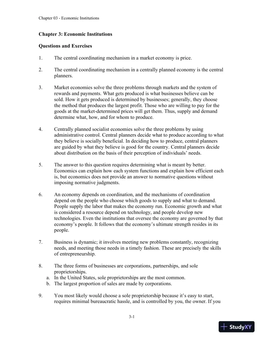 Economics, 9th Edition Solution Manual, page 19
