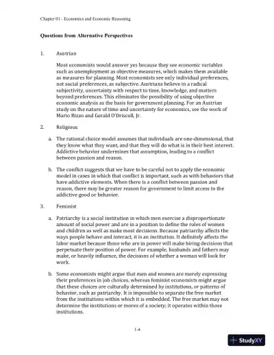 Economics, 9th Edition Solution Manual - Page 5 preview image
