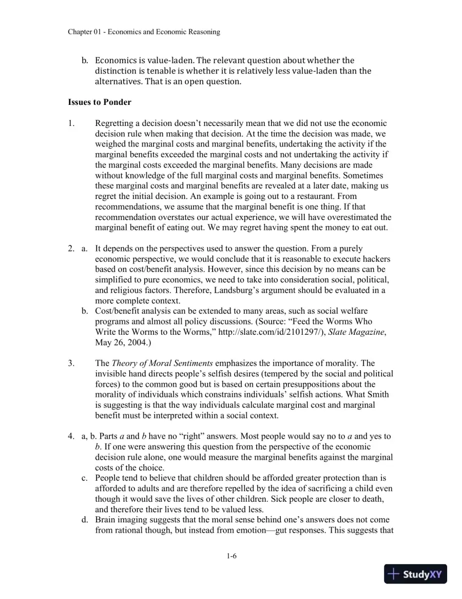 Economics, 9th Edition Solution Manual, page 7