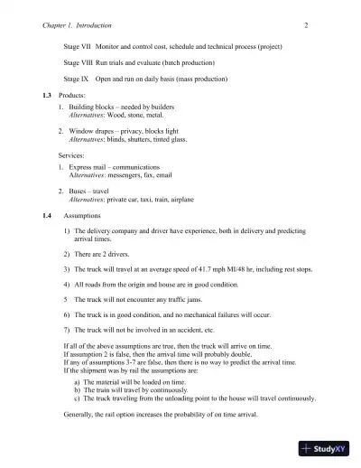 Solution Manual for Project Management: Processes, Methodologies, and Economics, 3rd Edition - Page 3 preview image