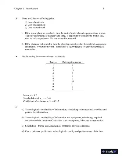 Solution Manual for Project Management: Processes, Methodologies, and Economics, 3rd Edition - Page 4 preview image
