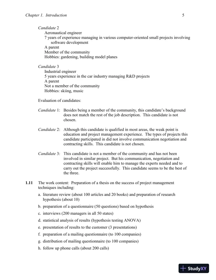 Solution Manual for Project Management: Processes, Methodologies, and Economics, 3rd Edition, page 6