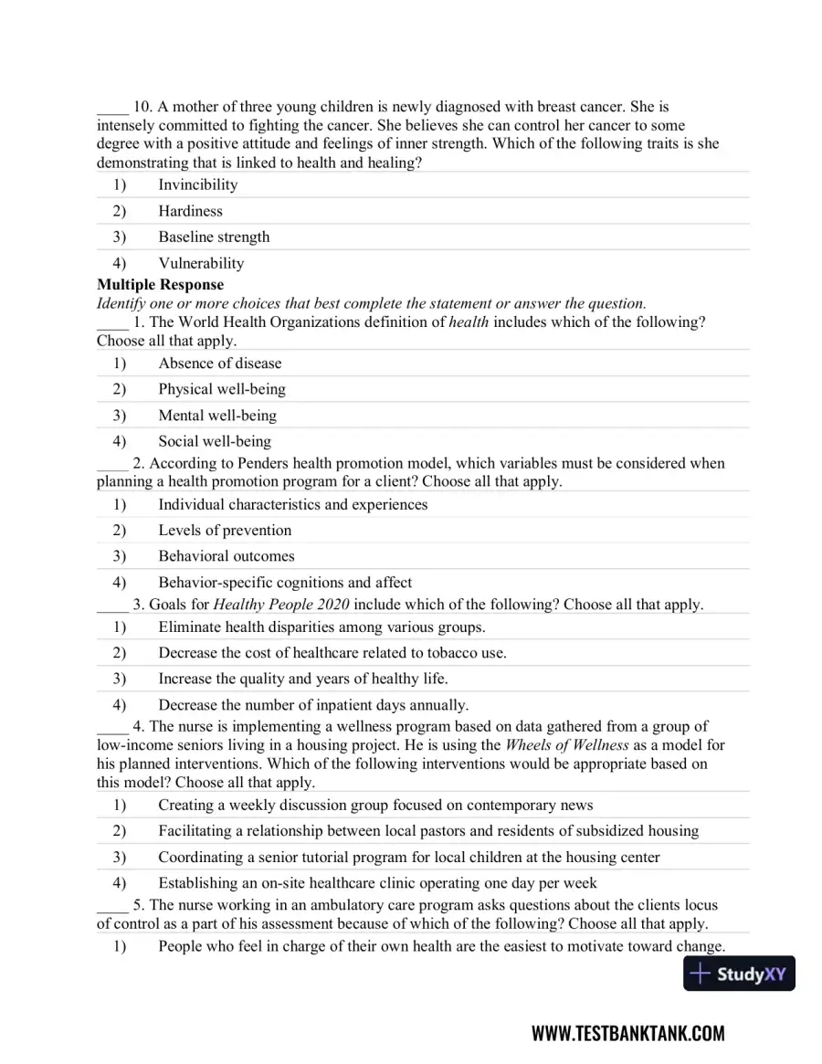 CURRENT Medical Diagnosis and Treatment 2019 58th Edition Test Bank, page 12