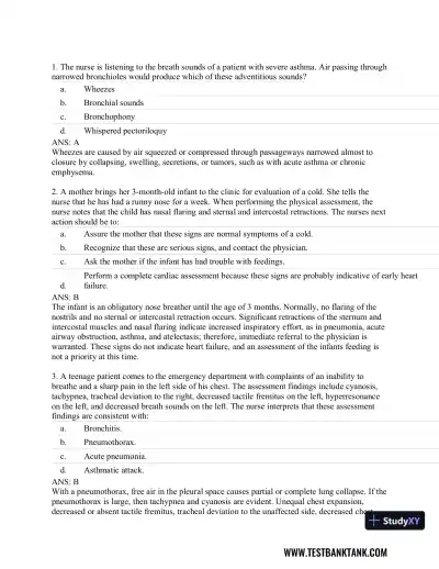 CURRENT Medical Diagnosis and Treatment 2019 58th Edition Test Bank - Page 16 preview image