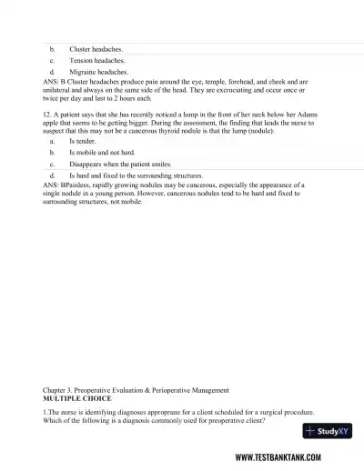 CURRENT Medical Diagnosis and Treatment 2019 58th Edition Test Bank - Page 19 preview image