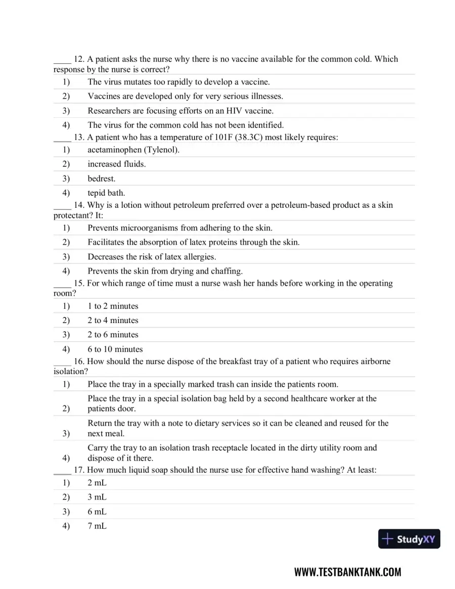CURRENT Medical Diagnosis and Treatment 2019 58th Edition Test Bank, page 4