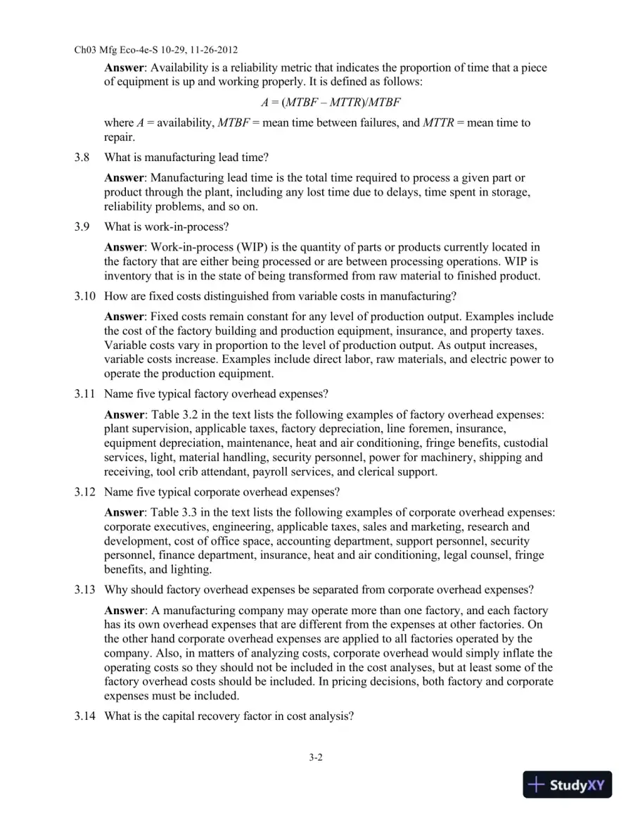 Solution Manual for Automation, Production Systems, and Computer-Integrated Manufacturing, 4th Edition, page 12